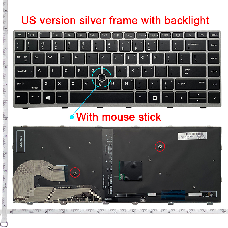 US/RU/SP/UK/LA/FR laptop keyboard FOR HP EliteBook 745 840 G5/G6 846 G5/G6 848 G5/G6 Zbook 14U G5/G6 HSN-I17C-4/I13C-4 I24C MT44: WHITE