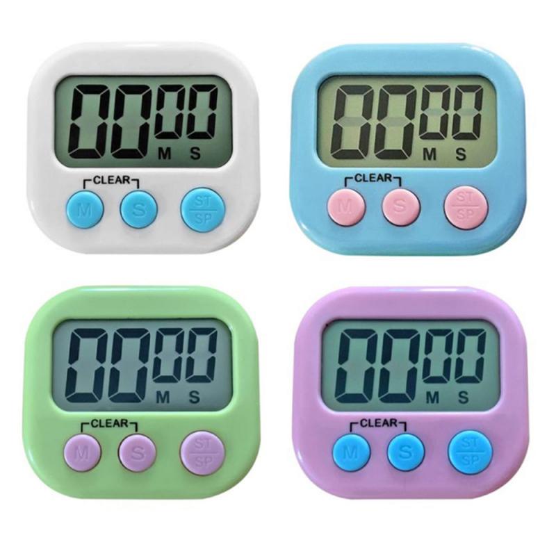 Digital Kitchen Timer Big Digits Loud Alarm Magnetic Backing Stand With LED Display For Cooking Baking Alarm Clock Sports
