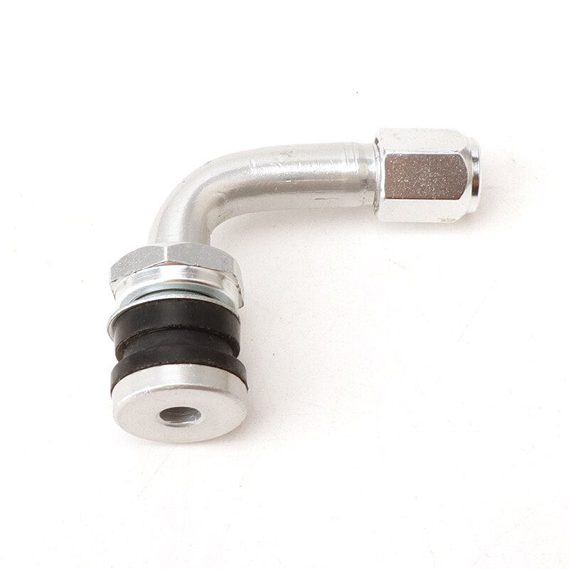 1 Pcs Alloy Rubber Straight valve/bend valve Tubeless Tyre Bicycle Auto Parts Tire Valve Accessories 5 colors: silver bend