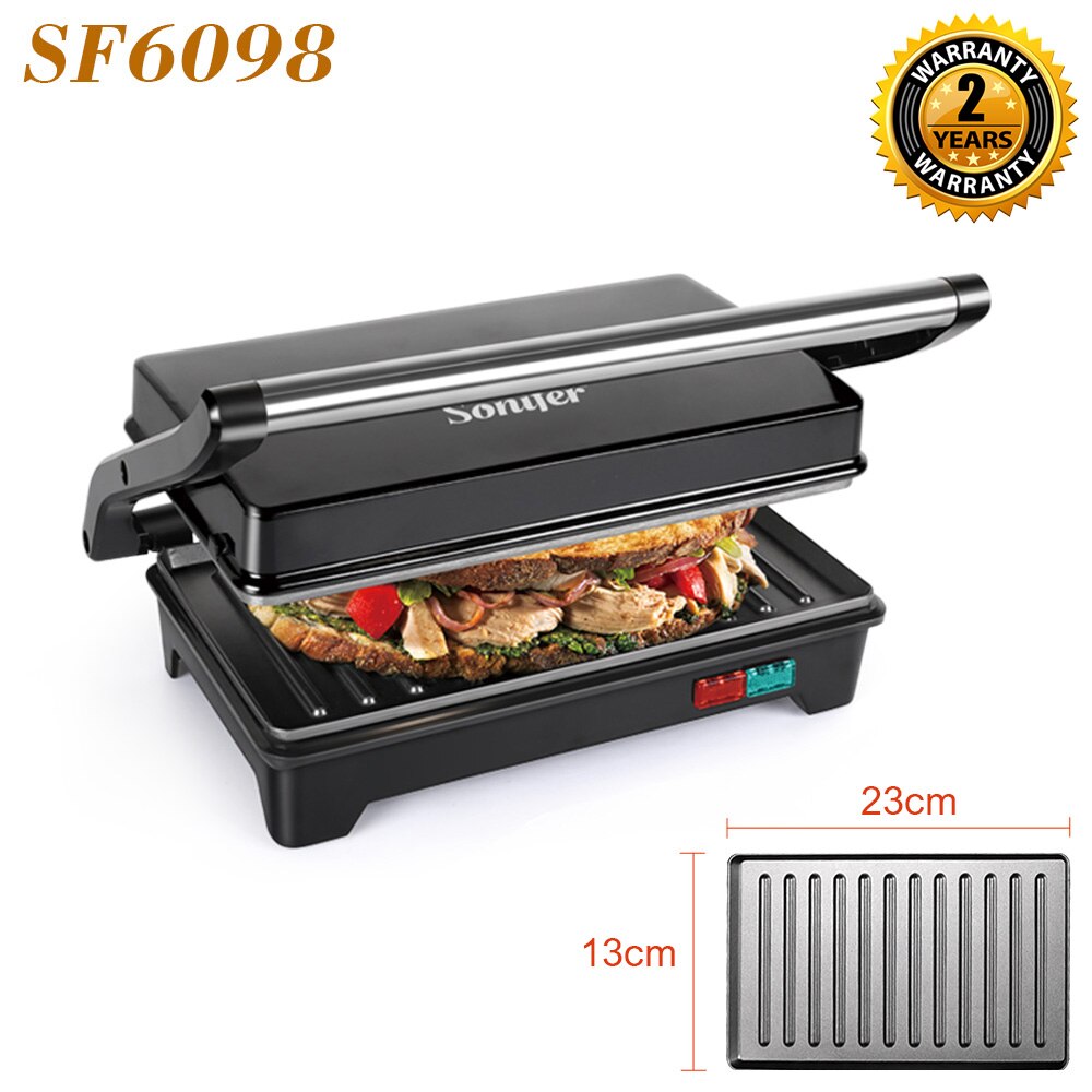 Elektrische Grill Multi Baker 750W Barbecue Machine Bbq Keuken Machine Bakplaat Rookloze Gegrilde Vlees Bakken Pannenkoek Maker Sonifer: SF6098 / EU