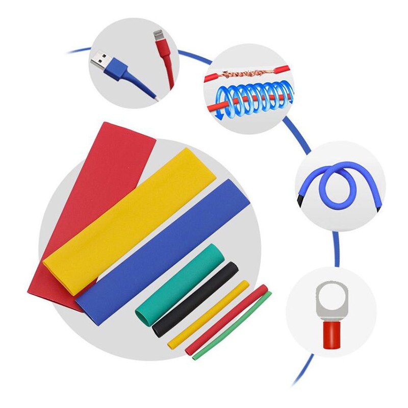 164pcs Heat Shrink Tube for Mobile Cellphone Cable Wire Cable Insulated Sleeving Tubing Waterproof Wire Connect Protector Cover