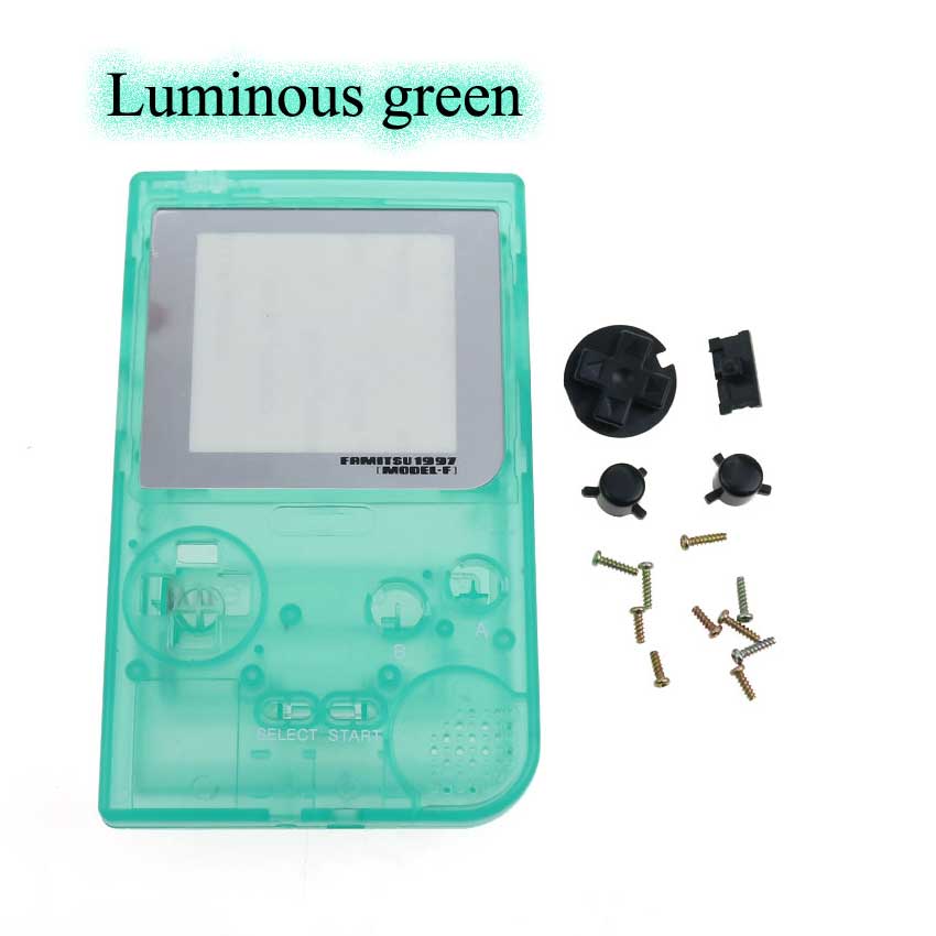 YuXi Full housing shell case cover replacement for Gameboy Pocket Game Console for GBP Clear shell Case with Buttons Kit