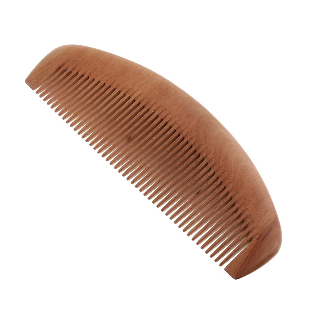 Pente de madeira de pêssego feito à mão escova de cuidados com o cabelo massagem couro cabeludo cuidados com o cabelo fino/dentes largos: Colorido