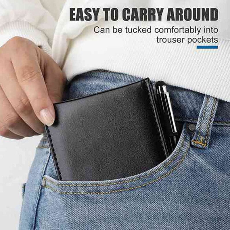 2 Pcs Black Mini Pocket Notepad Pu Business Notebook Notepad Multi-Function Notebook with Pen with 50 Lined Sheets