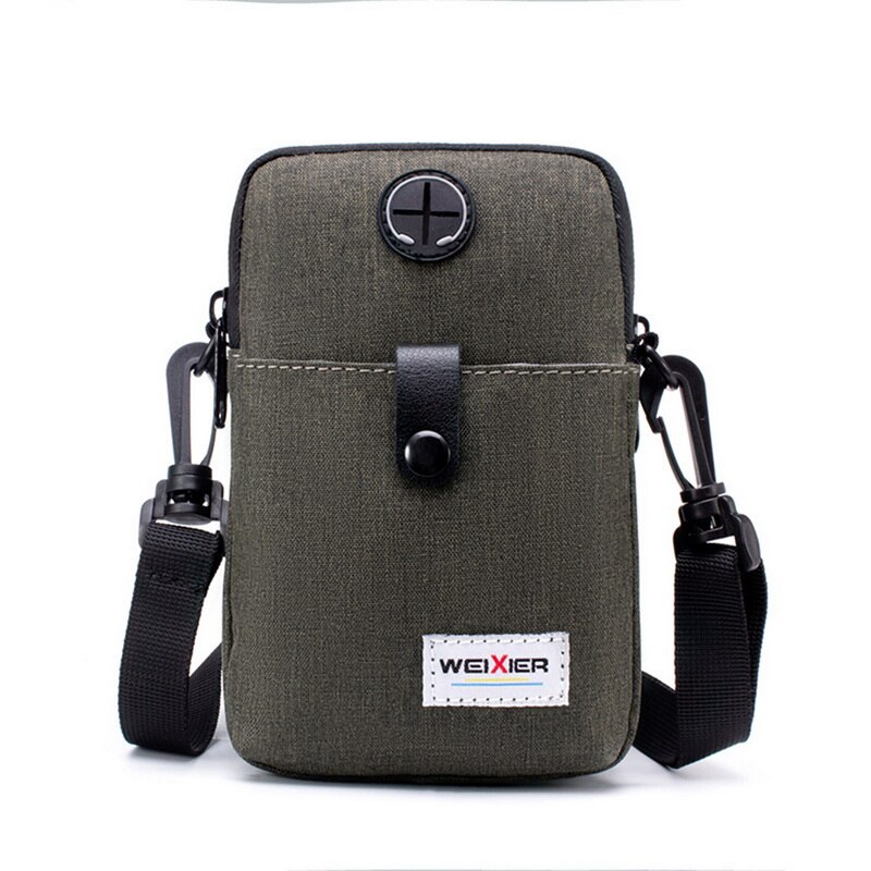 Mannen Casual Outdoor Crossbody Schouder Mobiele Telefoon Zak Reizen Multifunctionele Portemonnee Mode Telefoon Borst Zakken: green