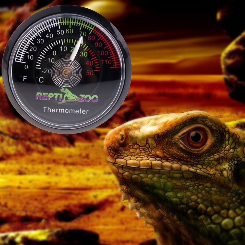 Reptiel schildpad thermometer temperatuurmeter analoge meter vivarium kweekbak