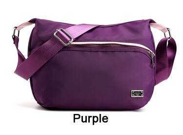 Piler femme décontracté Portable unique sac à bandoulière en Nylon dames Mini fermeture éclair sacs à bandoulière petit sac à rabat carré sacs à main de messager: VIOLET