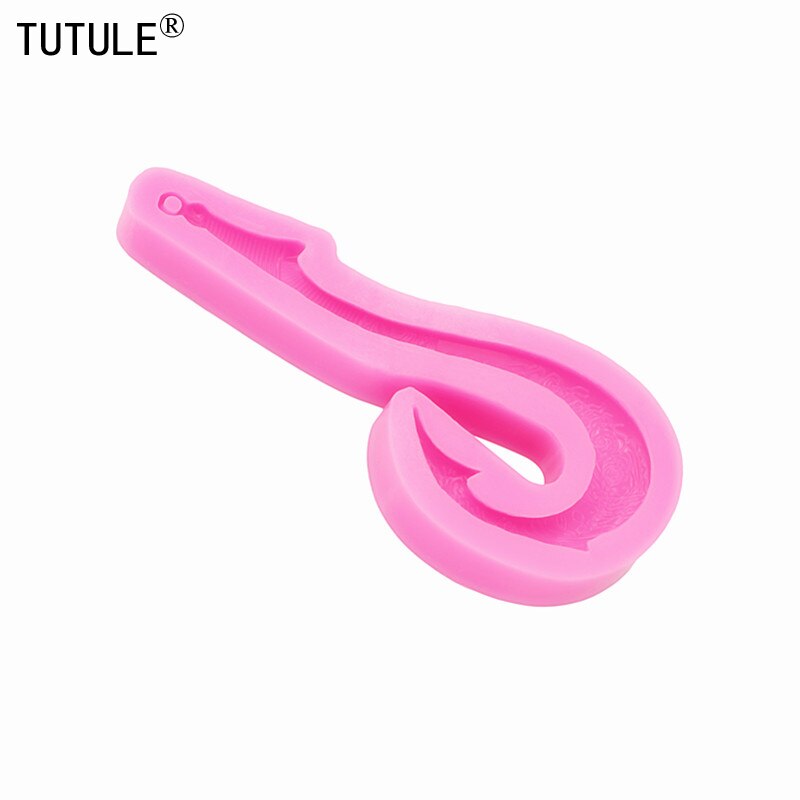 Gadgets, Fish hook silicone Keychain Silicone mold,for crafts polymer clay Handmade Fish hook Keychain resin necklace mold
