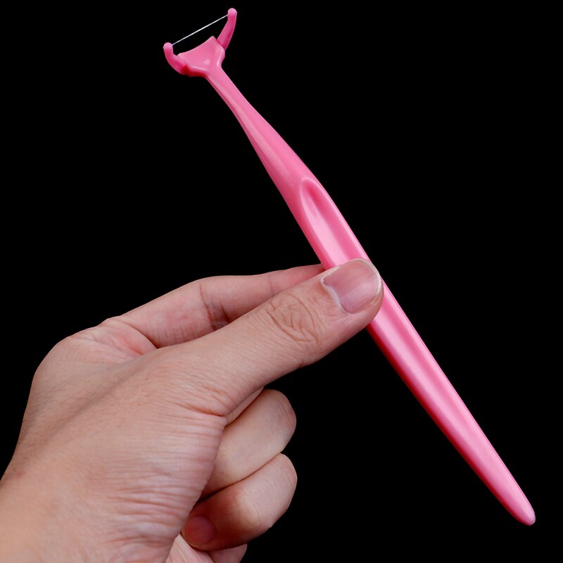 Stick Toothpick Flosser Deep Clean Tooth Thread Floss Pick 1Set (1 Handle+20 Heads) Dental Floss Picks Inter-dental Brush Teeth