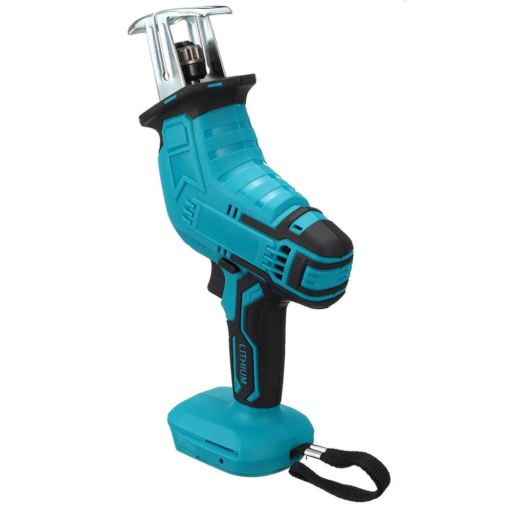 18V Wood Cutting Portable Cordless Reciprocating Chainsaw Wood Cutting Machine Without Battery For Makita Battery DTW285Z: light blue
