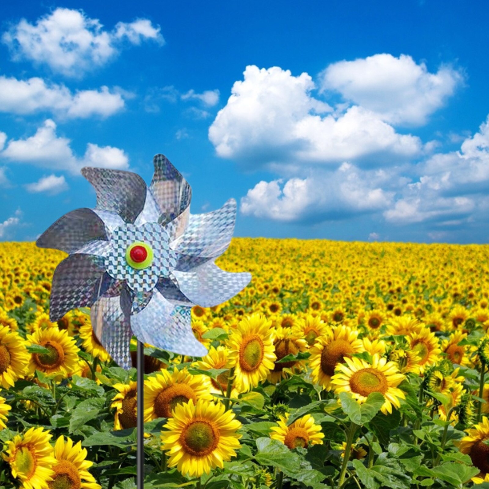 5PC Wind Spinner Bird Proofing Device Garden Decoration Outdoor Bird Scaring Magic Device Yard Garden Decor Ornament Stake