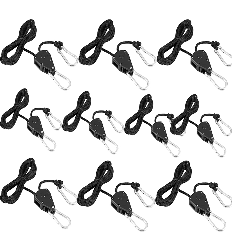 Grow light Adjustable 1/8inch Lanyard Hanging For Tent Fan Grow Plant Lamp Pulley Rope Pulley Lifting Pulley Hook: Blue