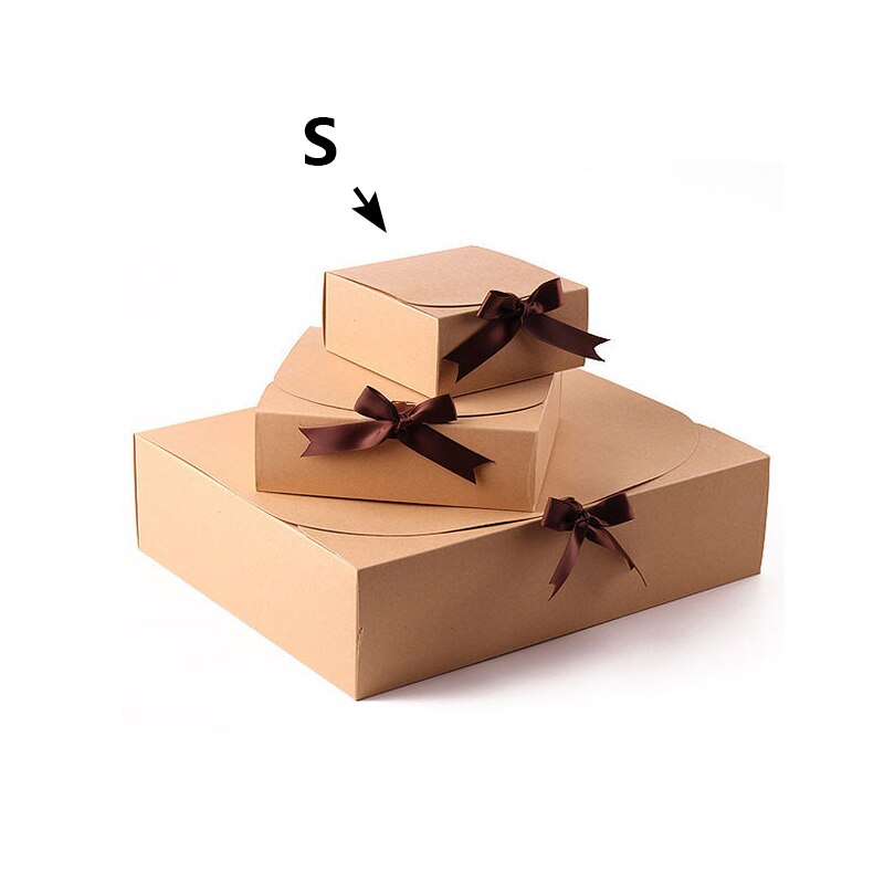 StoBag – boîte Kraft pour biscuits, emballage pour chemise de joyeux noël, impression personnalisée pour anniversaire et mariage, 10 pièces: small / YELLOW
