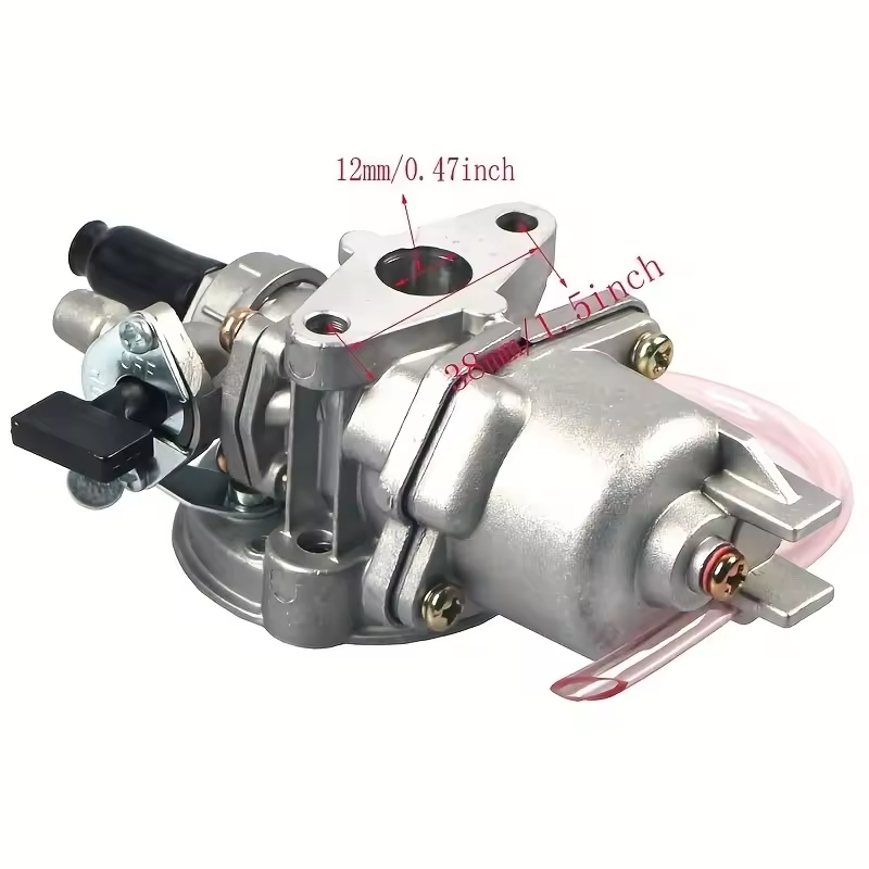 13 mm 2-takt carburateur voor 49cc luchtgekoelde mini pocket ATV quad, crossmotor, scooter - hoogwaardige vervangende carb met A: Default Title