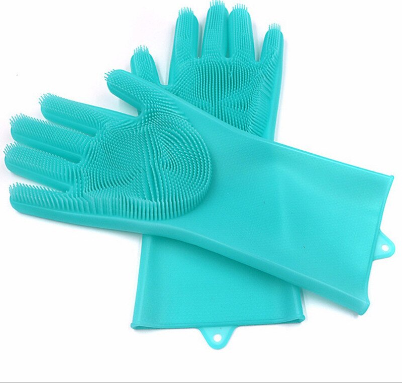 Gants de nettoyage de vaisselle antidérapants | 1 paire, gants de nettoyage de la vaisselle en caoutchouc de Silicone magique, gant de lavage de la vaisselle pour épurateur ménager, outil de nettoyage de la cuisine