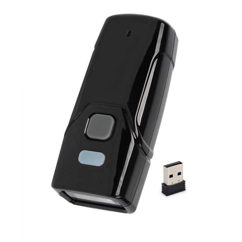 Scanner de código de barras 2.4g sem fio + bluetooth + usb com fio apoio código de barras e código qr para iphone ipad tablet pc