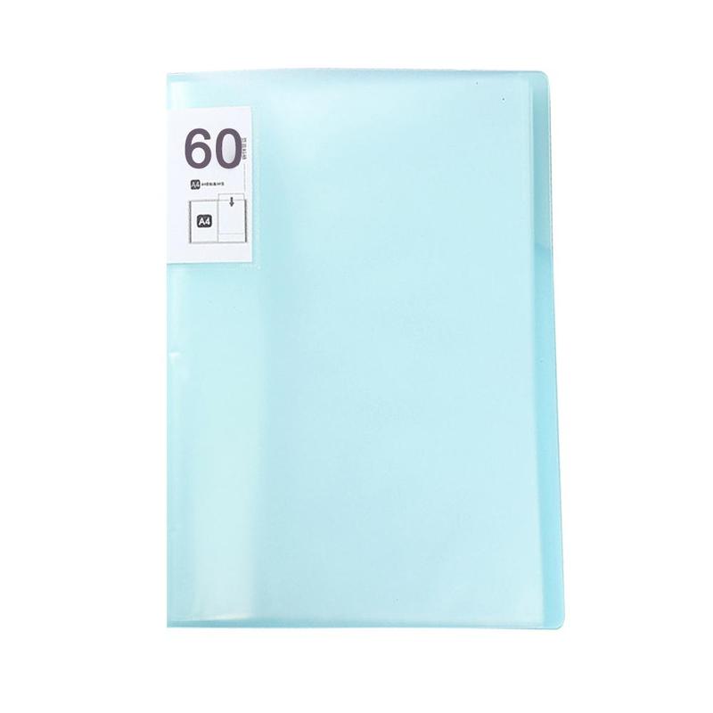 40/60 Pages A4 Transparent Document Information Booklet Office Information Folder Important File Storage Folder: F