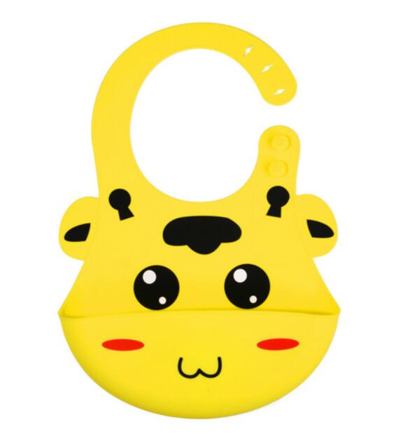 Søte låve spedbarn baby smekker myke silikon smekke vanntett spytt dryppende smekker: Gul