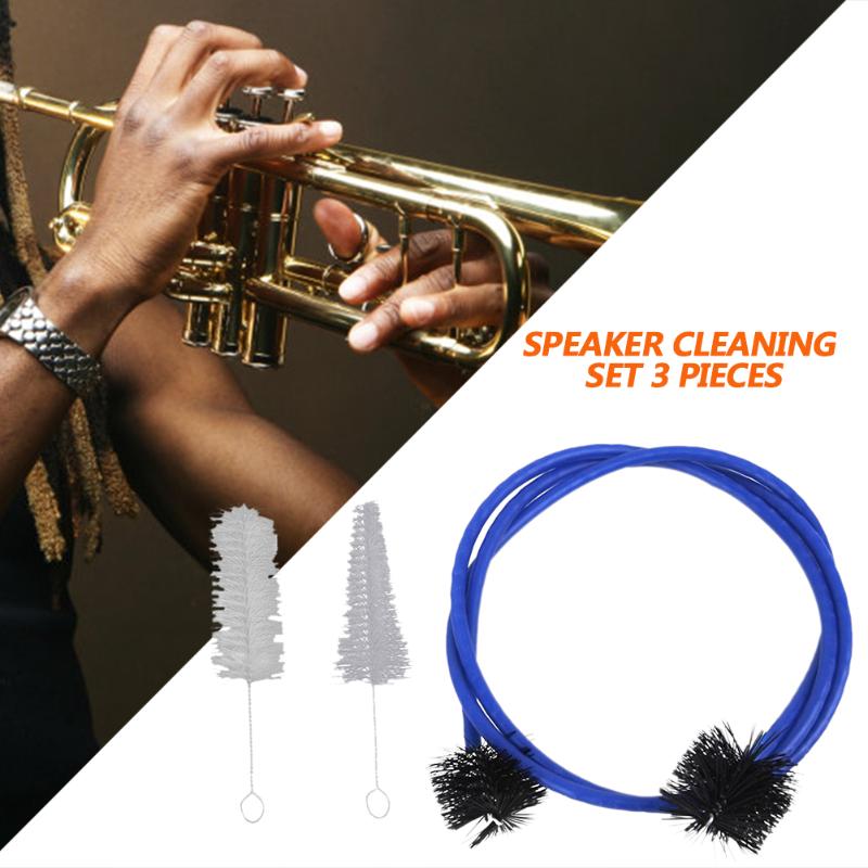 3 stuks praktische reinigingssets voor trompethoorns, gadgets voor het onderhouden van muziekinstrumenten, ventielborstels voor het verlengen van het mondstuk