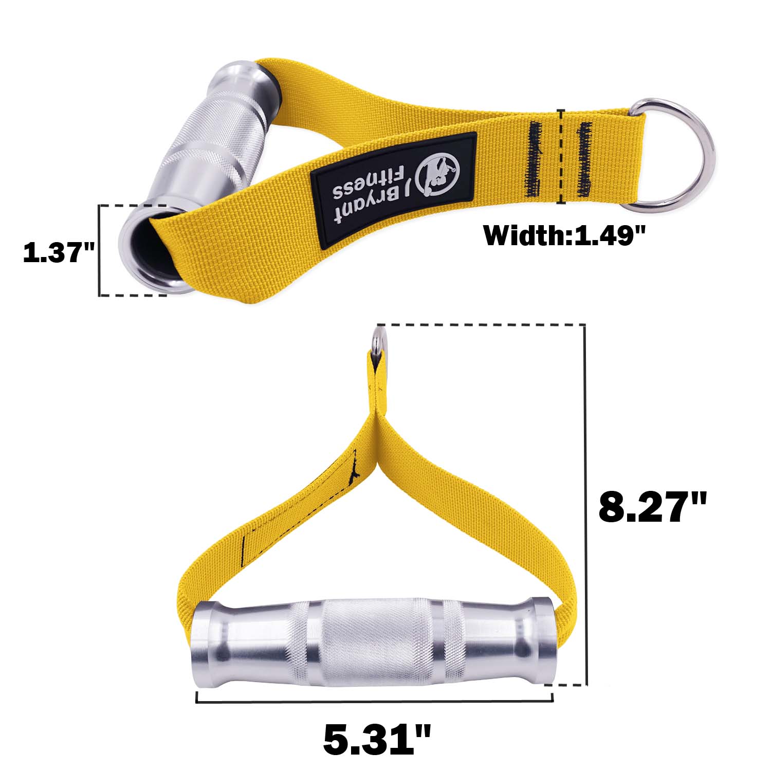 1 paio di impugnature per palestra in metallo resistente con gancio a D per fasce di resistenza per macchine a cavo tirare verso il basso attrezzature per il fitness a casa