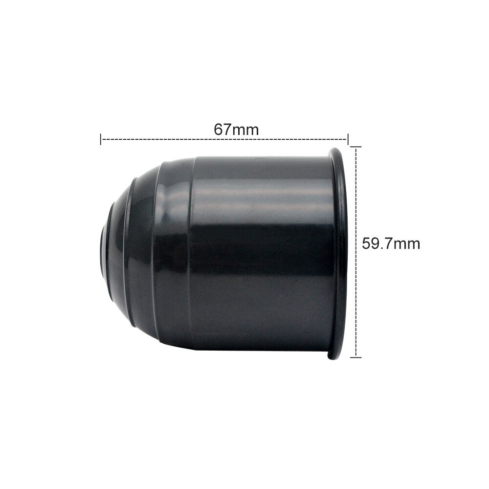 Couvercle de boule de remorquage en plastique pour voiture attelage de remorquage remorque de caravane boule de remorquage protéger 50mm accessoires de remorque outil de réparation noir