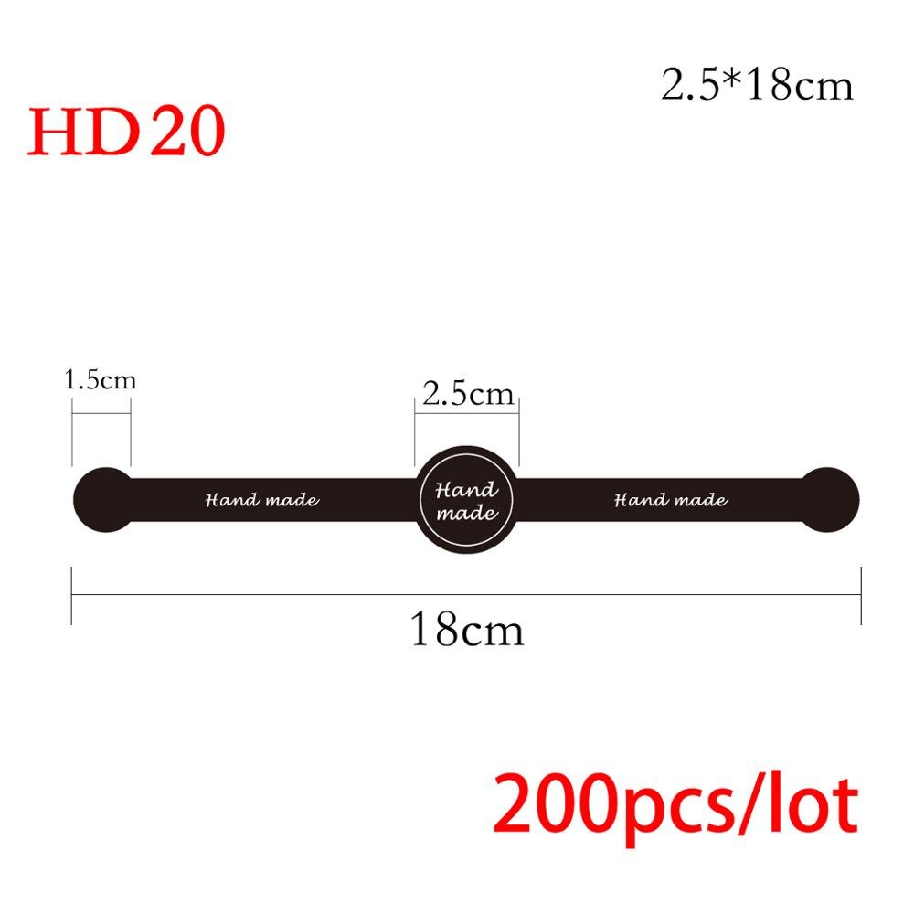 Handmade Thank You Stickers Scrapbooking for Package Adhesive Thank You Sticker Seal Labels Stationery: HD20 200pcs
