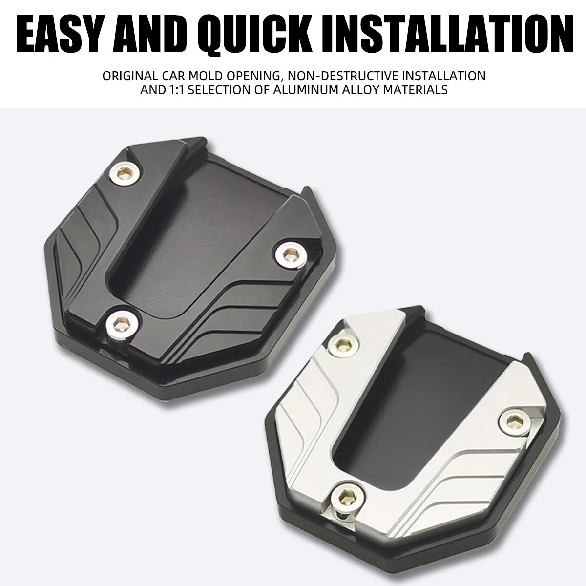 Supporto per cavalletto per bici da moto in lega di alluminio CNC Supporto laterale per piede Estensione base allargata Supporto per poggiapiedi Accessori per moto