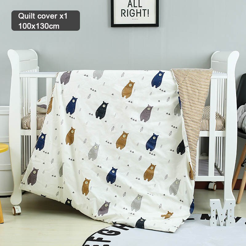 1pcs Baby Dekbedovertrek 130*100cm Cartoon Plaid Cover Pad Dots Dieren Milieubescherming Baby Beddengoed Ademend zachte: Multi