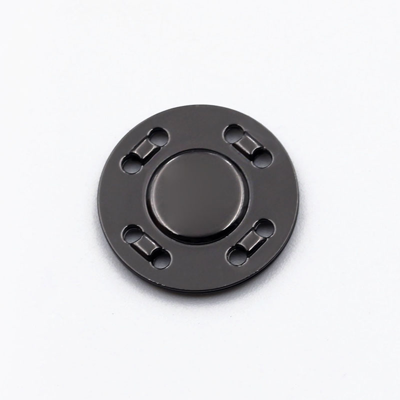 3 sæt/taske qjh syudstyr magnet sten mørkt spænde automatiske magnetiske knapper gør-det-selv-taske dobbeltsidet magnetknap 20mm str.: Sort 3 sæt