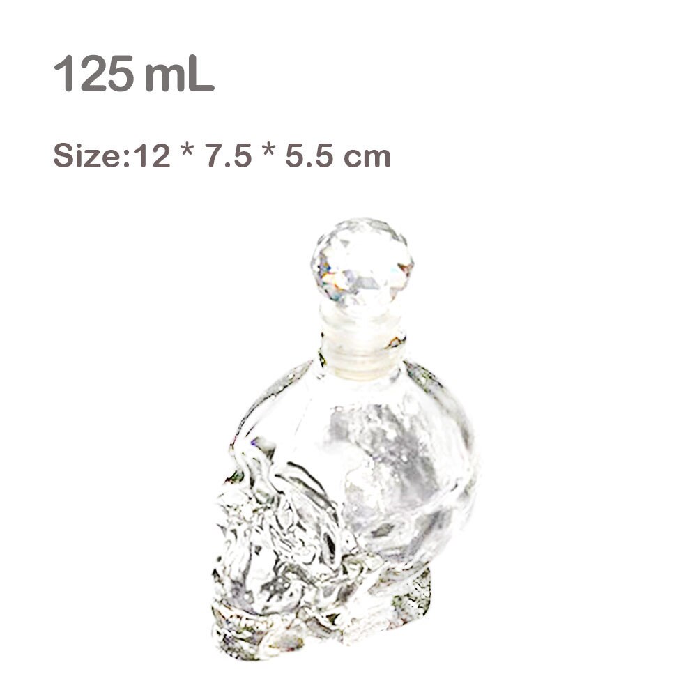 125ML 350ML 550ML 1000ML Vodka Bottle Skull Bottles Gothic Wine Vodka Decanter Glass Flagon Bar Supplies Glass Set