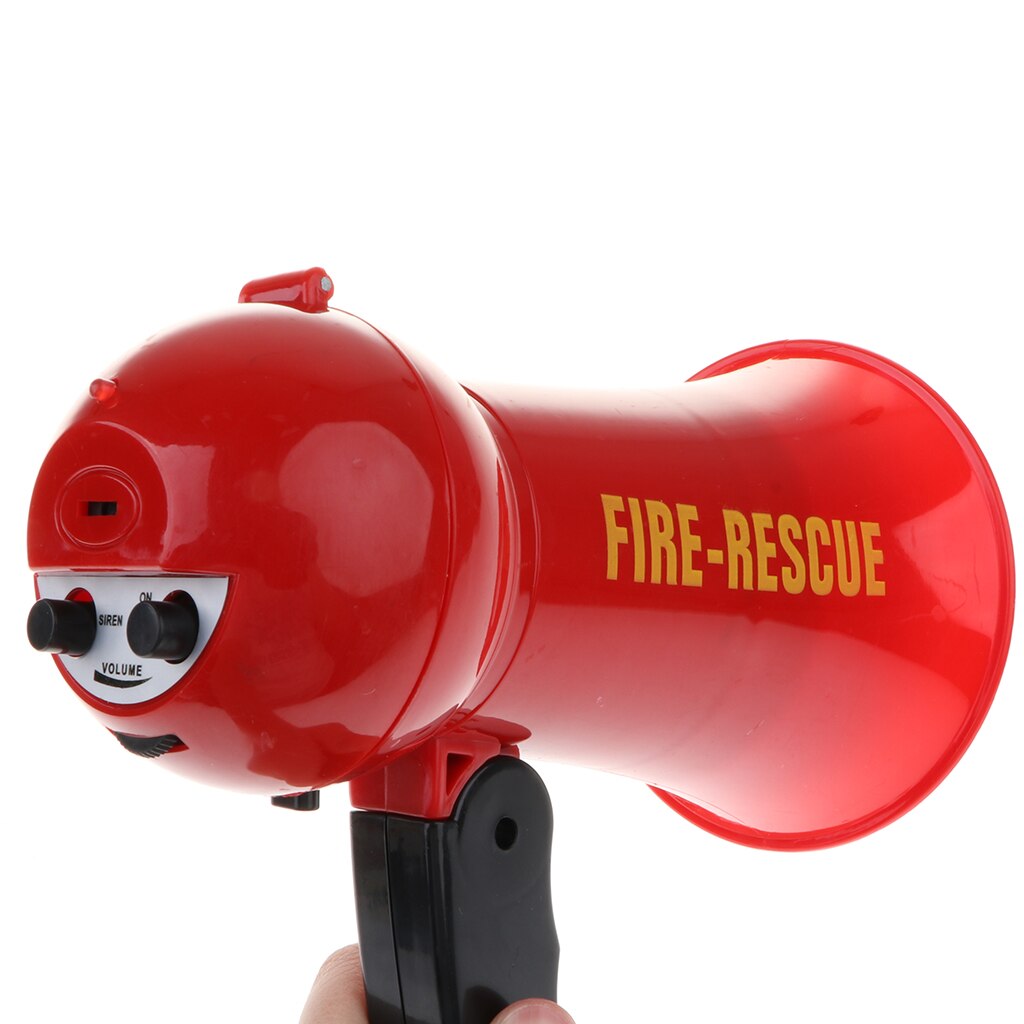 Toys Fire fighter Megaphone w/ Siren Sounds for Fireman Costume Dress Up - Boy Fire Rescue Role Play Pretend Game