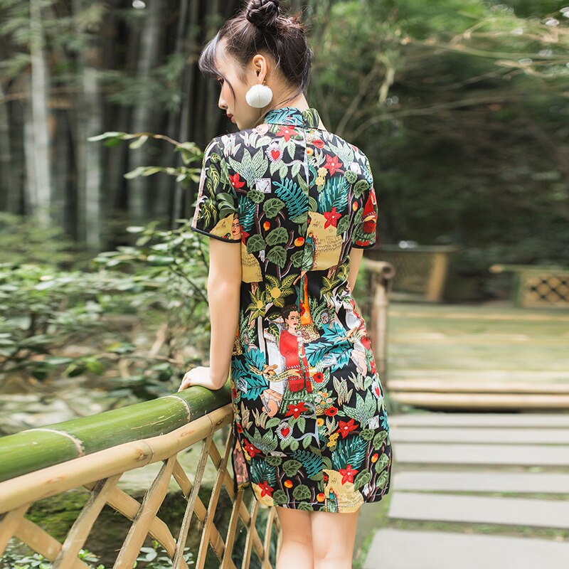 La tradición China vestidos Cheongsam chino estilo vestido chino vestido Cheongsam de mujer vestido Qipao Qi Pao