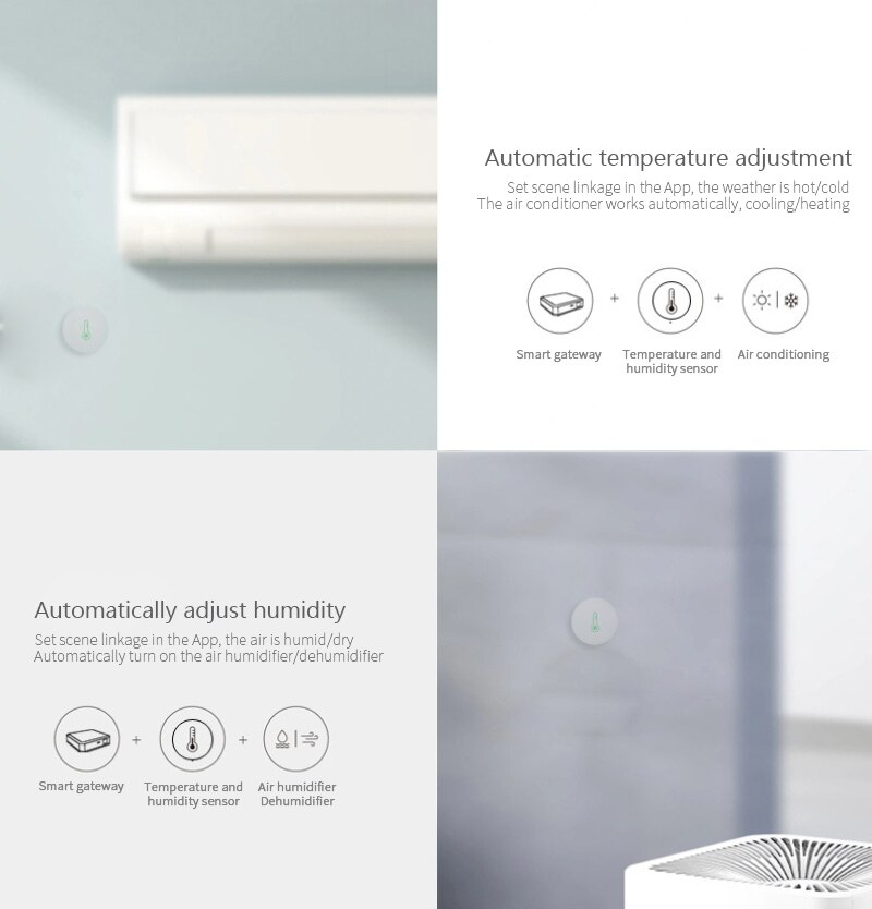 Tuya ZigBee3.0 Temperatuur En Vochtigheid Sensor Batterij Aangedreven Werkt Met Alexa Google Assistent En Tuya Zigbee Hub Smart Home