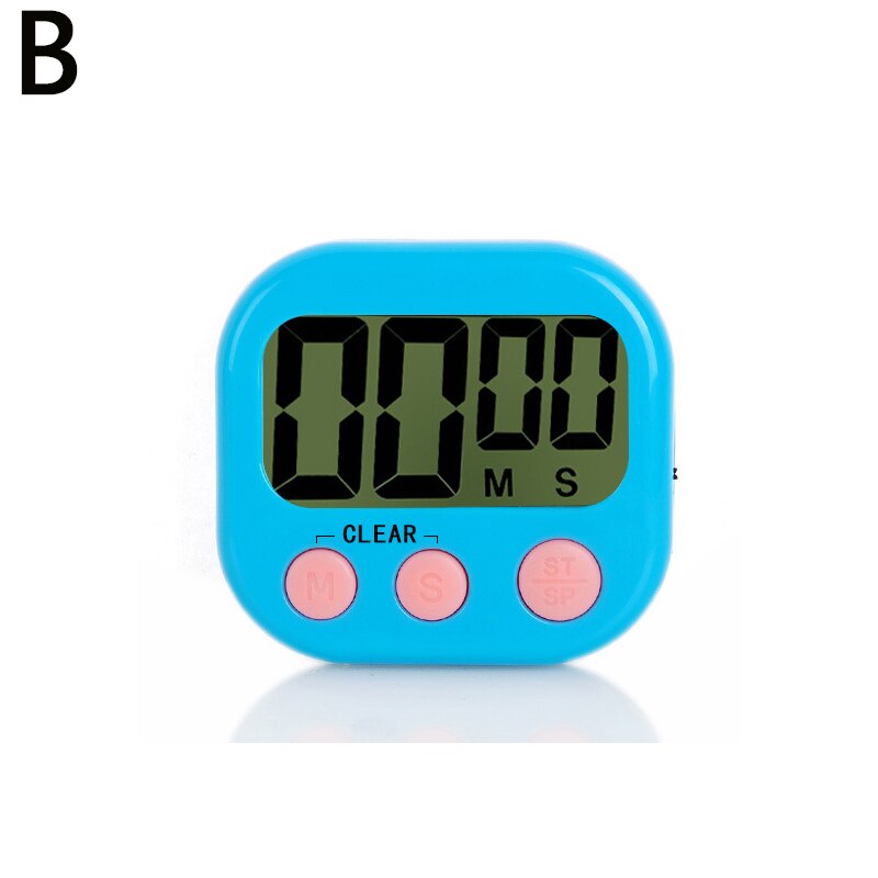 Magnetic Digital Timer For Cooking Study Shower Stopwatch Kitchen Timer Manual Electronic Countdown Alarm Clock Mechanical Study: Blue