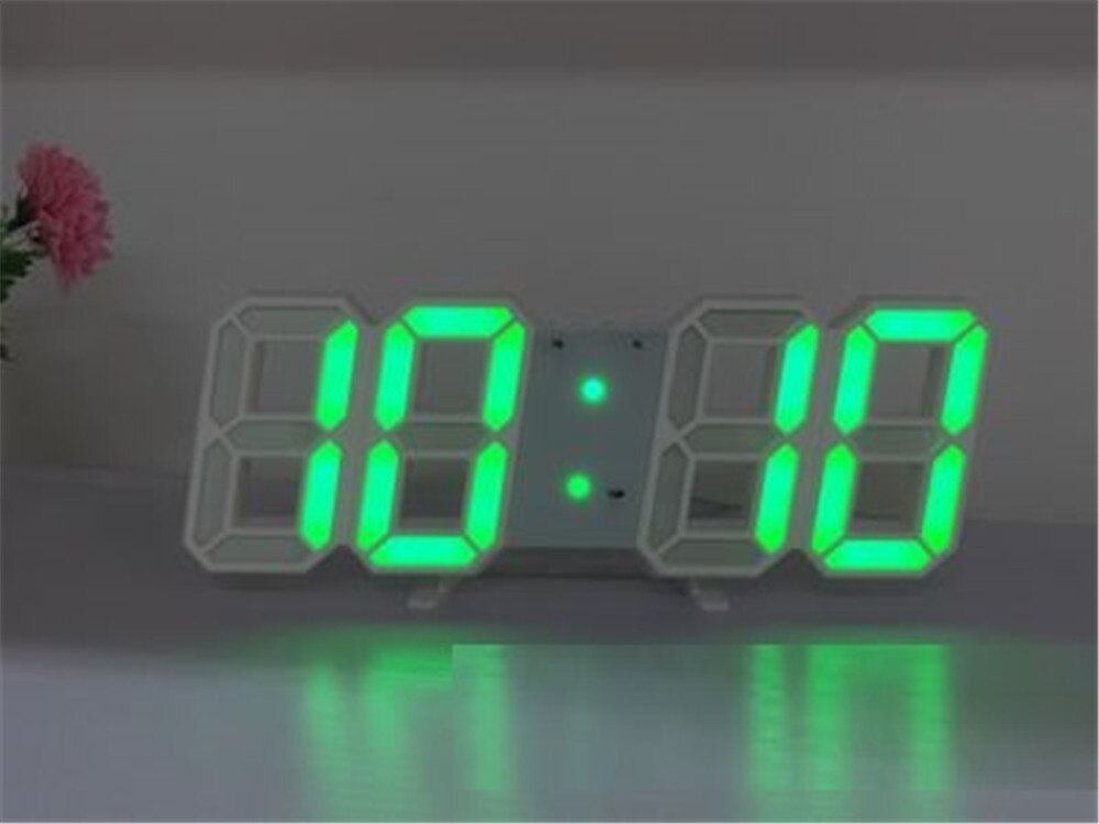 3D Led Digital Uhren Alarm Desktop Multifunktions Kalender Elektronische Tisch Uhr Schreibtisch Uhr Wand Büro Wohnzimmer Wohnkultur: White 006