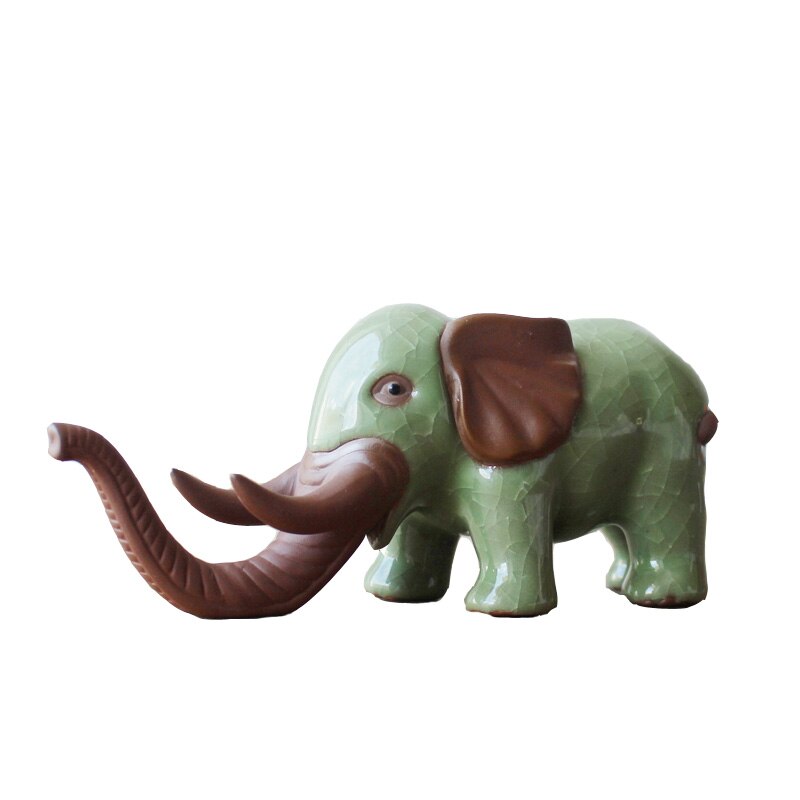 Elefant te husdjur prydnadsföremål utsökt te kan höja öppna skivor lila lera te leka gynnsamt djur te prydnader