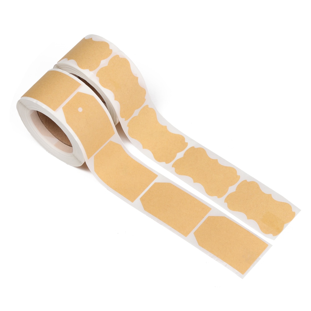 300Pcs/Roll Self-Adhesive Kraft Paper Labels/Water... – Grandado
