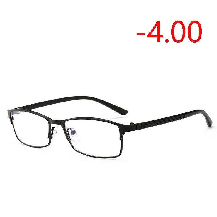 -1.0 -1.25 -1.5 -1.75-4 Anti Blauw Licht Afgewerkt Bijziendheid Bril Mannen TR90 Vierkante recept Bril Korte-Sighte Eyewear: Myopia 400