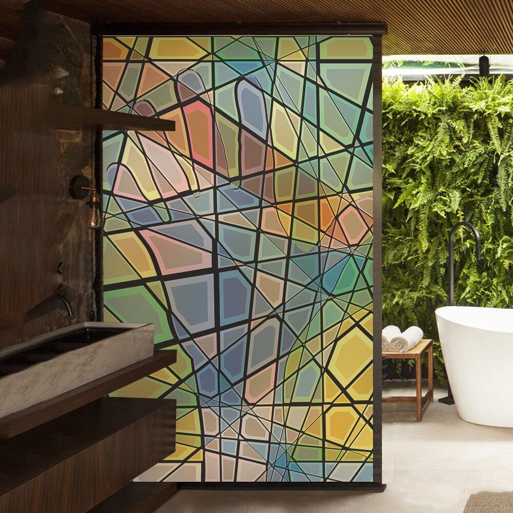 DICOR-Película de vidrio para ventana de cristal, pegatina de vidrio de privacidad, uso fácil, cortina de rechazo, vinilo ecológico, Material esmerilado para decoración del hogar