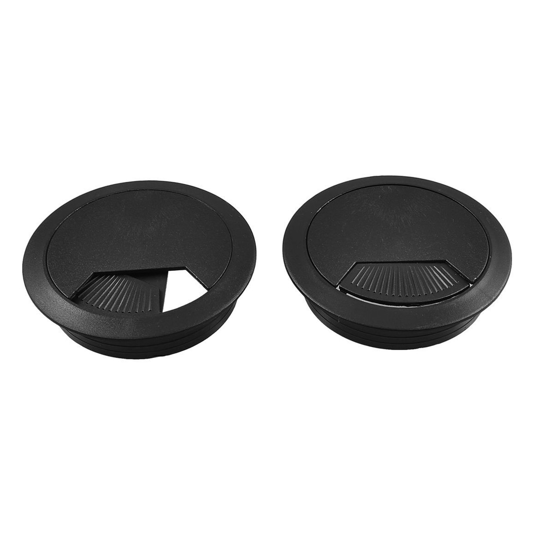 SOSW-60 mm Plastic Desktop Table cable cover implementation Organizer Black