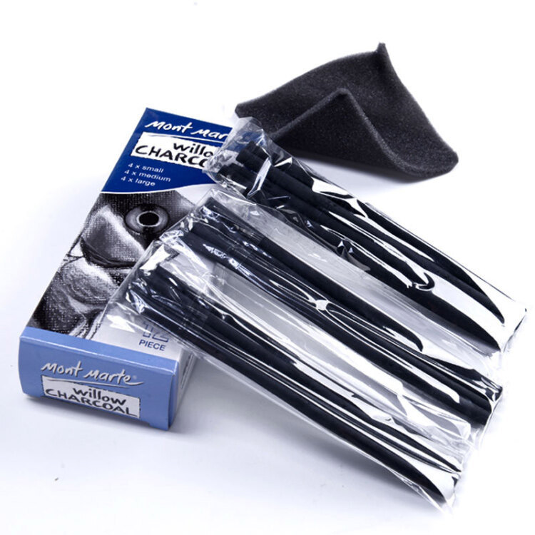 Markera penna skiss vit kolpenna uppsättning för att måla pennor ritning brevpapper tillbaka till skolan för studenter konstmaterial: Pilband 12 st