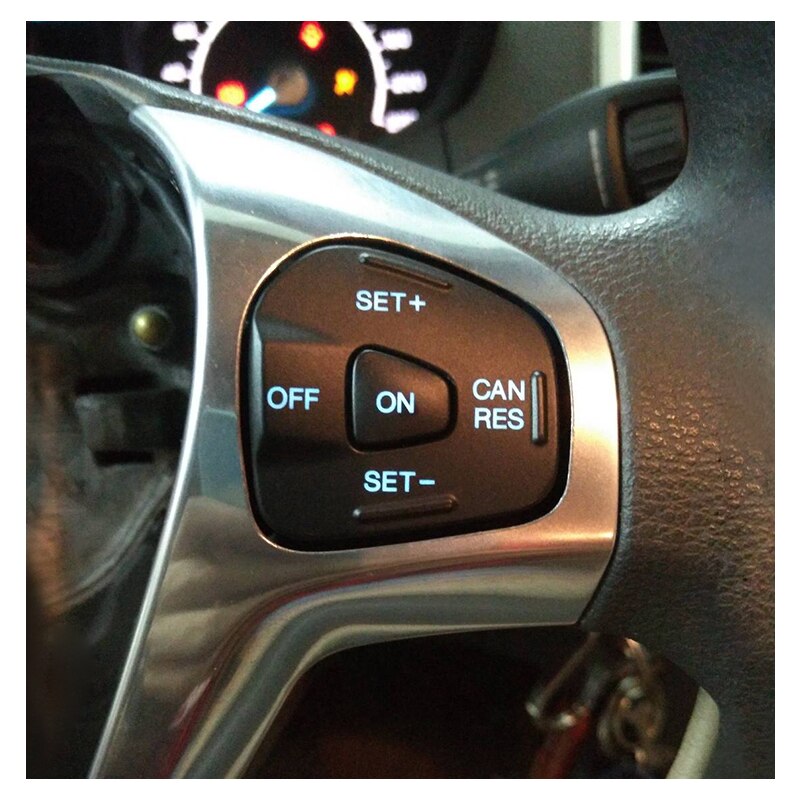 Voor Ford Fiesta MK7 MK8 St Ecosport Multifunctionele Blauw Rood Led Light Stuurwiel Cruise Control Knop Kabel Accessoires