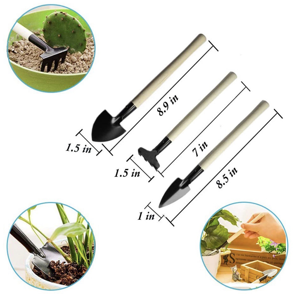 14 Pieces Succulent Plants Tools Mini Gardening Hand Tool Set for Transplanting Digging Pruning Watering Bonsai Plant Care Tools
