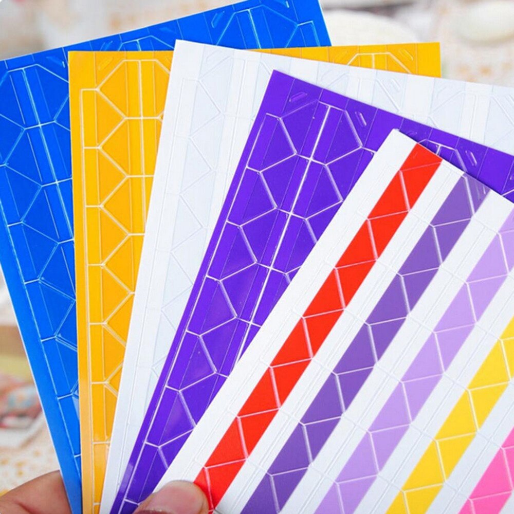 1 lot de 102 pièces coloré coin papier autocollants pour photos Albums Photo cadre décoration de la maison Scrapbooking