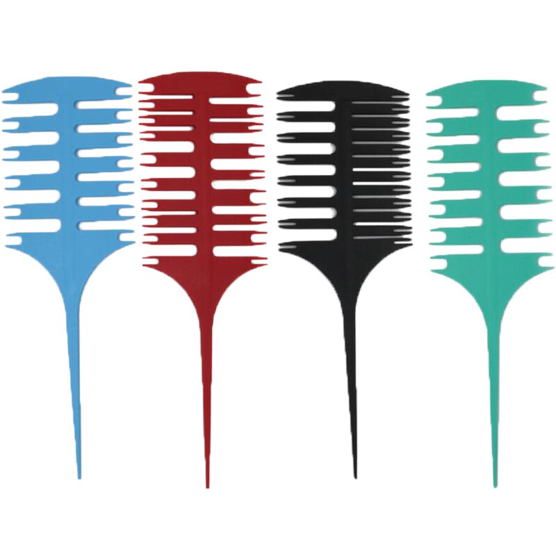 Hair Brush Comb Plastic fish bone comb Two sided multifunction highlight weaving comb hair tools Perm Comb hair: 4pc