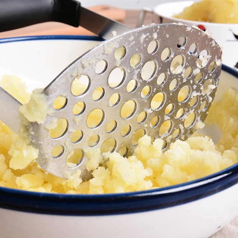 1PC Stainless Steel Potatoes Mud Pressure Mud Machine Potato Masher Ricer Fruit Vegetable Tools Kitchen Gadgets Accessories