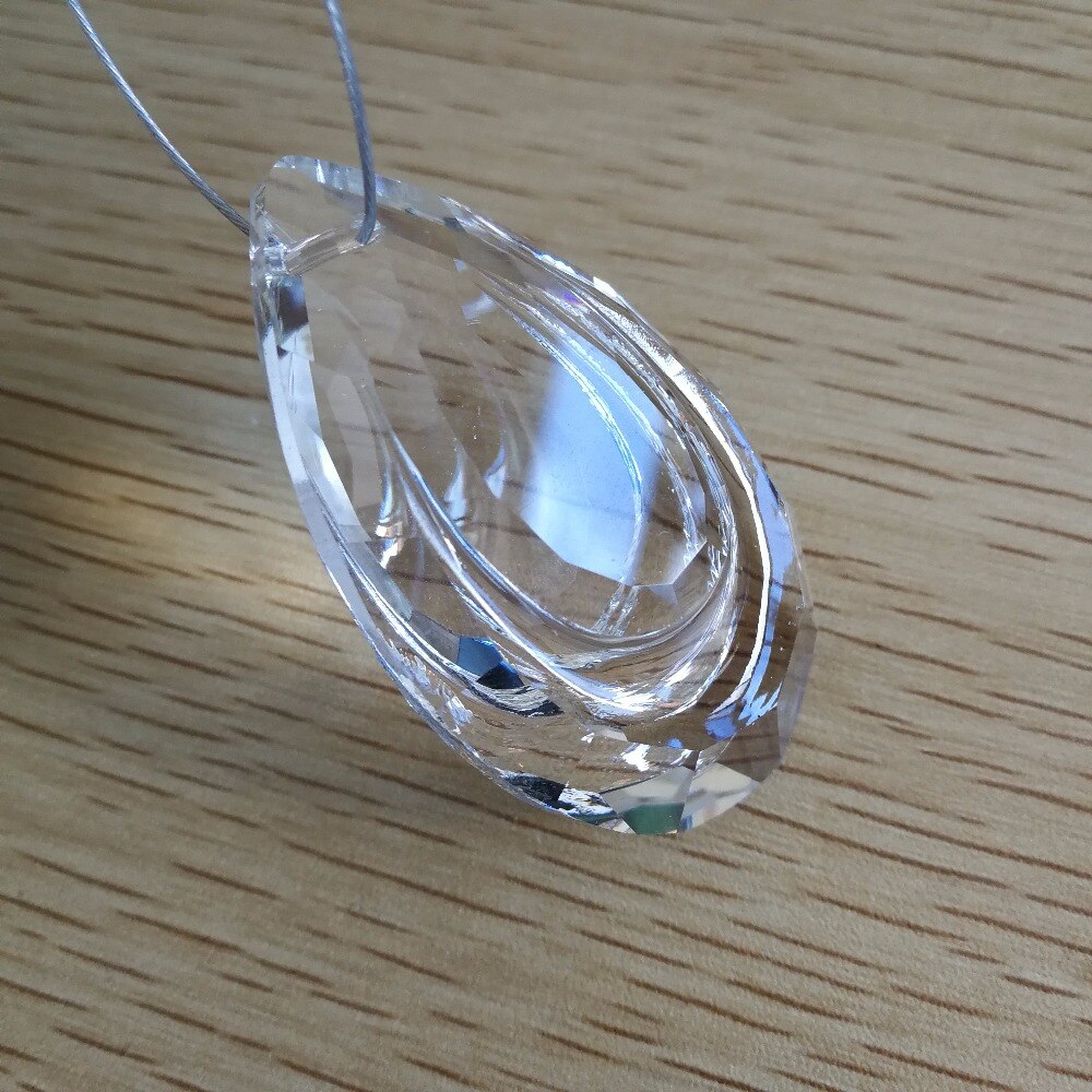 76mm 6 stuks Clear Crystal Prism Suncatcher Voor Kroonluchter Glazen Kroonluchter Crystal Onderdelen Lamp Onderdelen Woondecoratie Kristallen