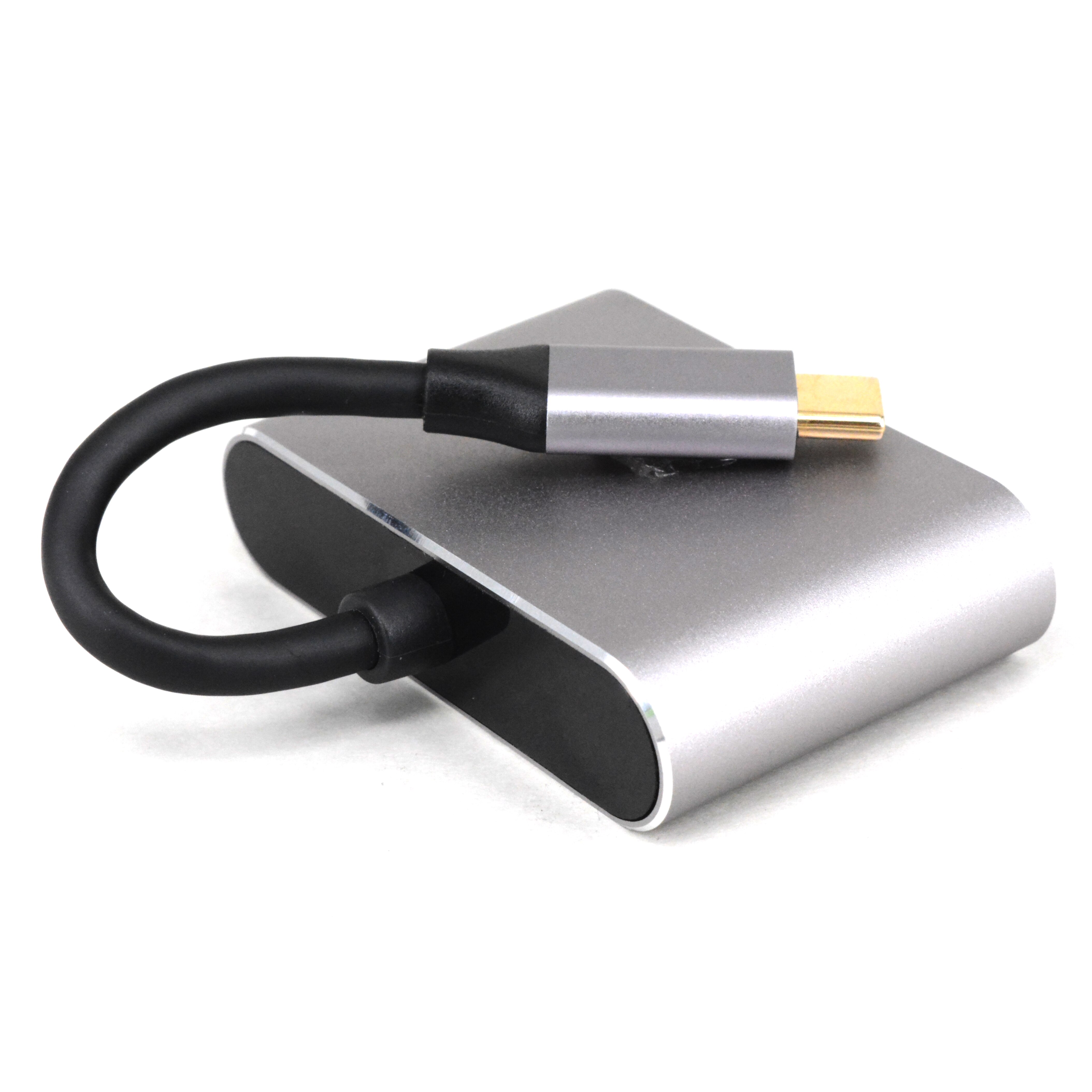 Usb C Naar Hdmi-Compatibel Vga Adapter, type C Naar Vga Hdmi-Compatibel Adapter Hdmi 4K Voor Pc