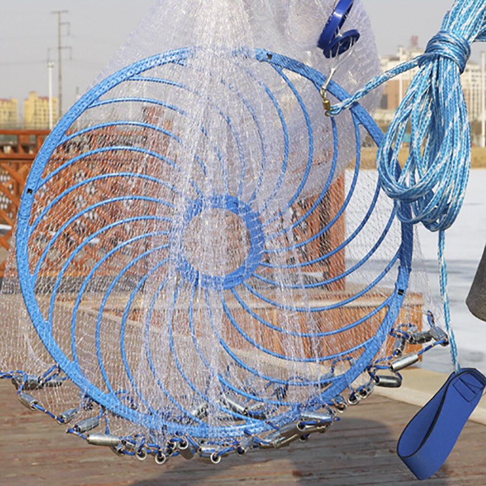 Finefish With sinker Cast Net Fishing Network USA Hand Cast Net Outdoor Throw Catch Fishing Net Tool Gill net