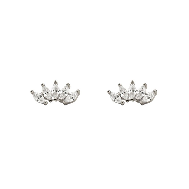 ROXI minimalisme tournesol serpent couronne paix colombe cristaux boucles d'oreilles pour les femmes bijoux de mariage 925 boucles d'oreilles en argent Sterling: crown silver
